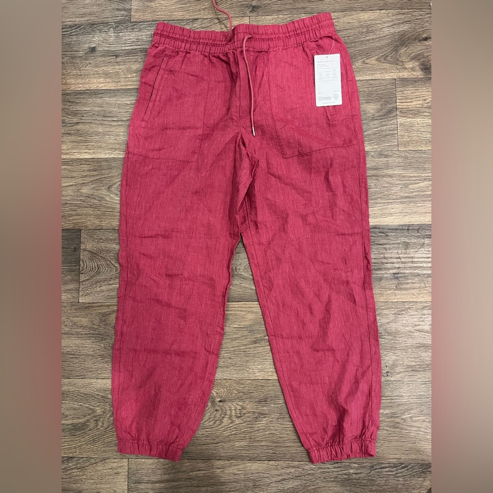 Athleta women’s size 12 new Red retreat linen casual pants